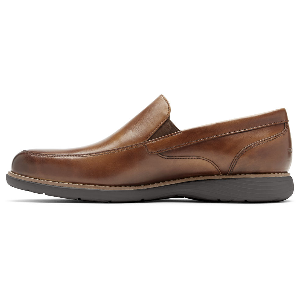 Rockport Mens Loafers Brown - Garett Venetian - UK 596-LJETDY